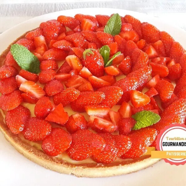 MA TARTE AUX FRAISES ET A LA MENTHE