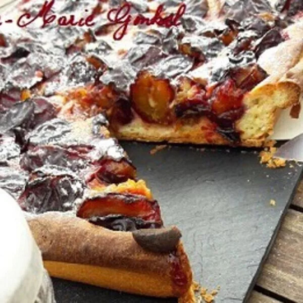 Tarte alsacienne briochée aux quetsches