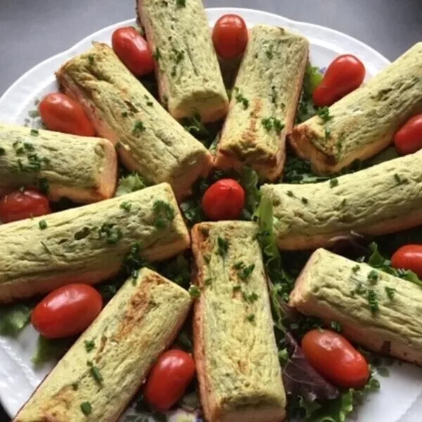 Flan de truite fumée et asperges verte