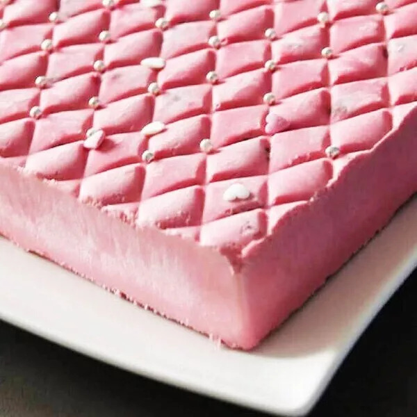 Entremets framboise simplissime -Carré Flexipan Inspiration décor résille-