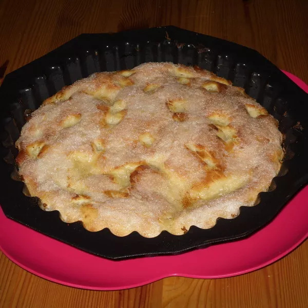 Tarte briochée au sucre (moule à tarte cannelé)