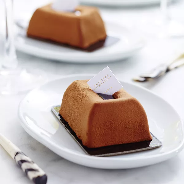 Mousse au chocolat et crémeux vanille