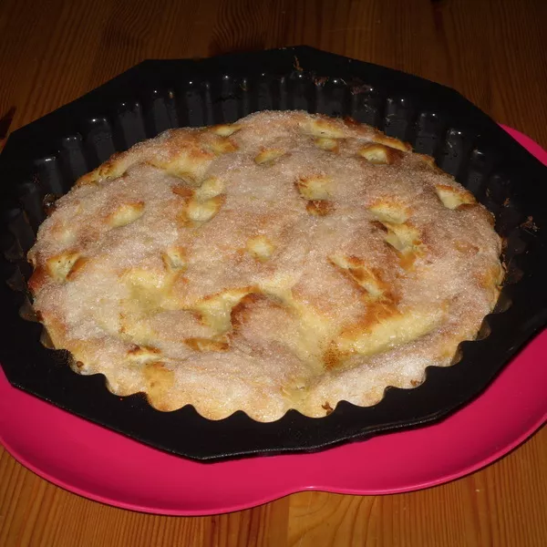 Tarte briochée au sucre (moule à tarte cannelé)