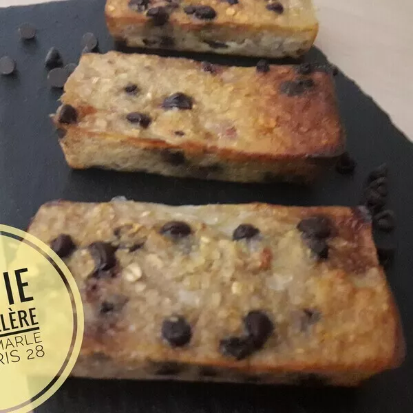  Mini cake bananes, flocons d'avoine et pépites Chocolat