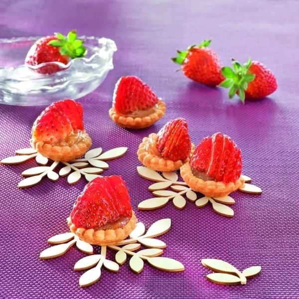 Tartelettes fraises rhubarbe