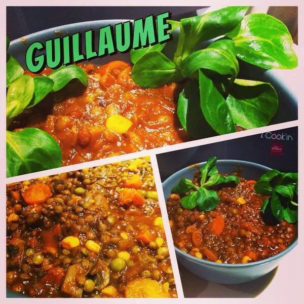 Lentilles à la tomate et aux petits légumes! (Végétarien!)